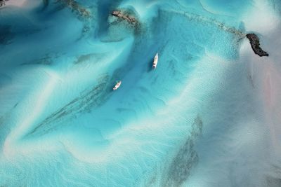 High angle view of beach