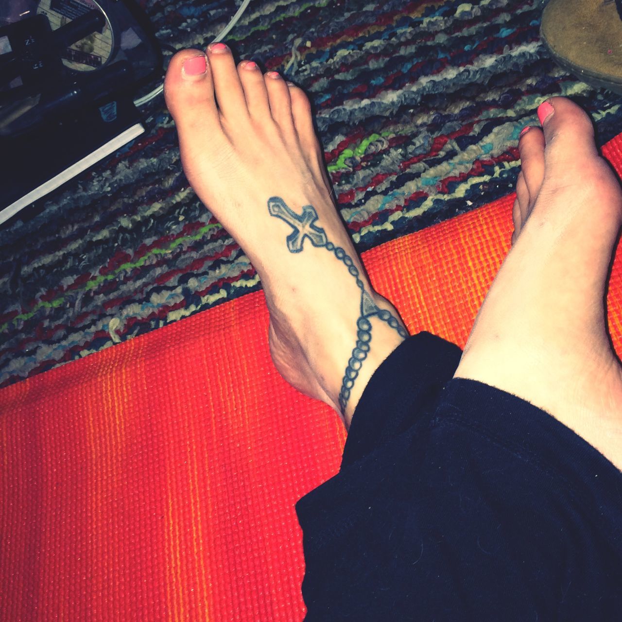 person, lifestyles, low section, part of, leisure activity, personal perspective, human foot, indoors, barefoot, human finger, fashion, cropped, sitting, holding, high angle view