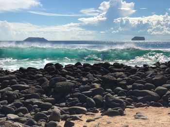 Scenic view of sea against sky