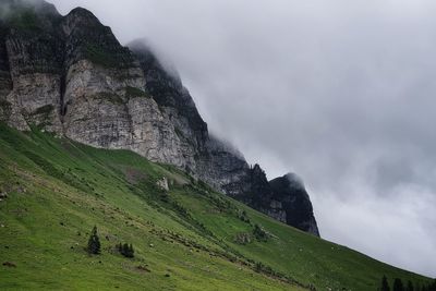 Scenic view of land against sky