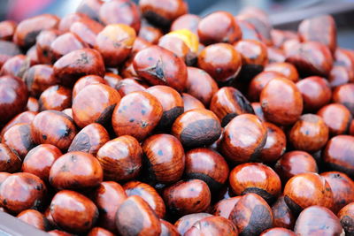 Full frame shot of fruits for sale at market