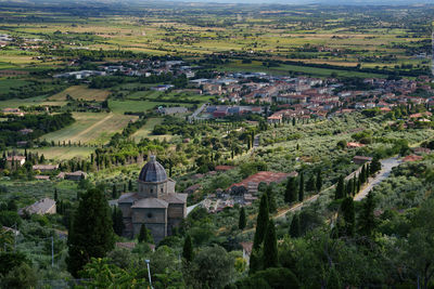 High angle view of townscape