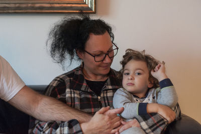 Portrait of mother and daughter