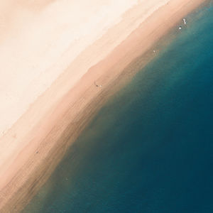 High angle view of beach against sky