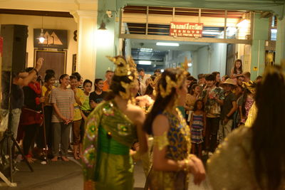 Group of people in shopping mall