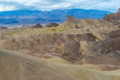 Scenic view of arid landscape against sky