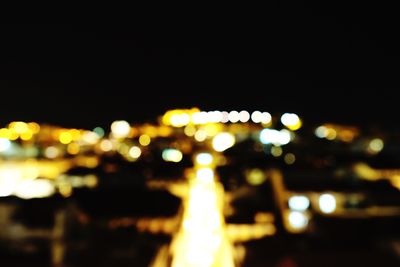 Defocused lights at night