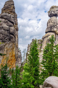 Rock formations against sky