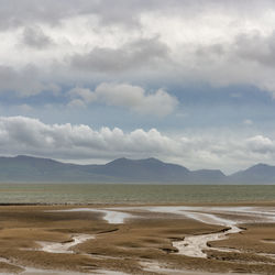 Scenic view of land against sky