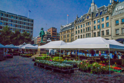 View of buildings in city