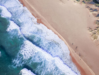 High angle view of beach