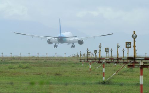 Airplane on field