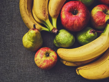 High angle view of fruits on table