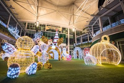 Graffiti on wall at night