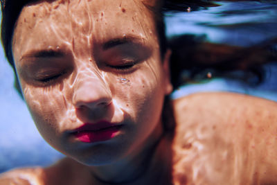 Close-up of young woman