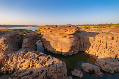 Rock formations against sky