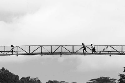 Low angle view of bridge against sky