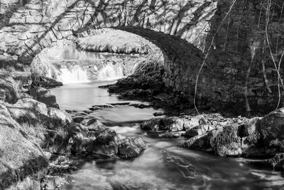 Scenic view of waterfall