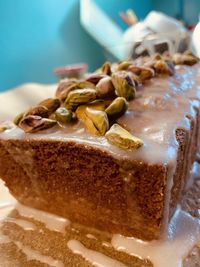 Close-up of cake in plate