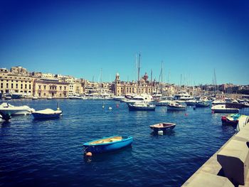 Boats in harbor