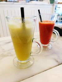 Close-up of drink on table