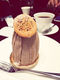 Close-up of food on table