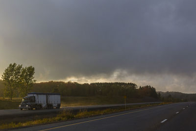 Car on road against sky