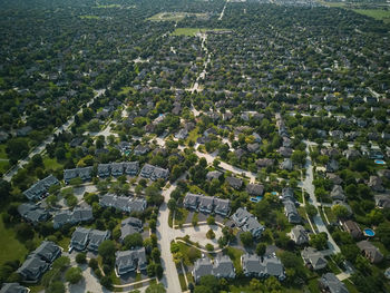 High angle view of cityscape