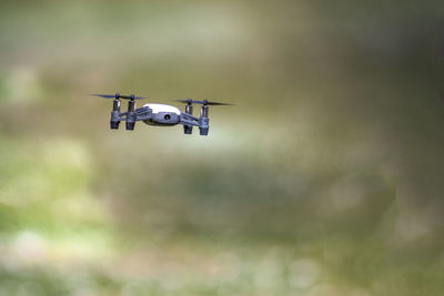 Close-up of drone in mid-air