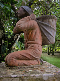 Close-up of statue in park