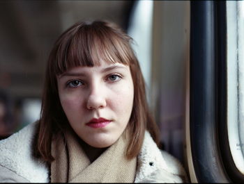 Close-up portrait of young woman