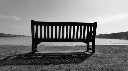 View of empty wooden post