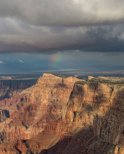 Scenic view of landscape against cloudy sky