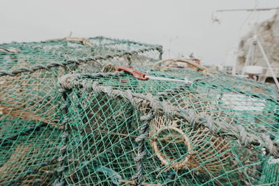 Fishing net at harbor