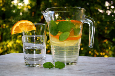 Close-up of drink on table