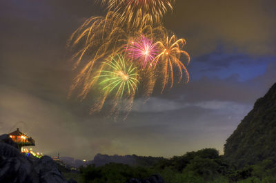 Fireworks at kisogawa river, japan