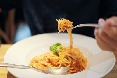 Close-up of meal served on plate