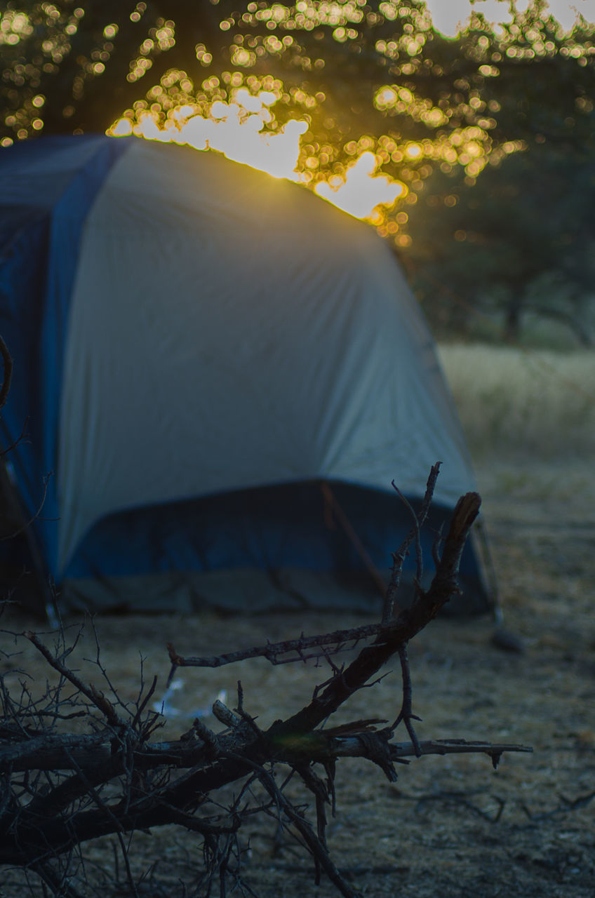 CLOSE-UP OF TENT