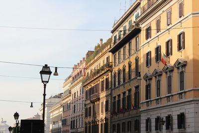 Low angle view of buildings against sky