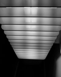 Close-up of blinds in darkroom