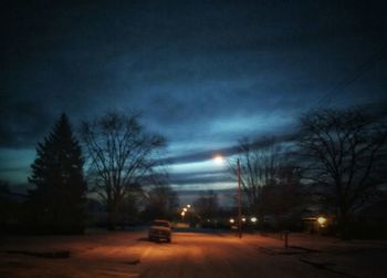 Cars on road at night