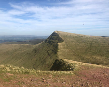 View of landscape against cloudy sky