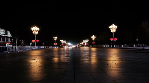 Illuminated city at night