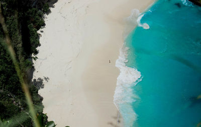 High angle view of beach