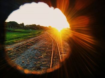 Sun shining through clouds