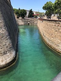 View of bridge over river