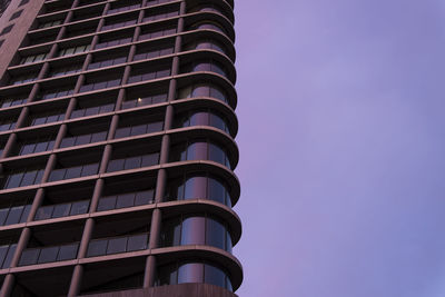 Low angle view of modern building against sky