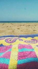View of sea against blue sky