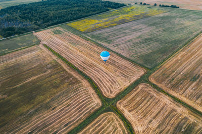 High angle view of hot air balloon