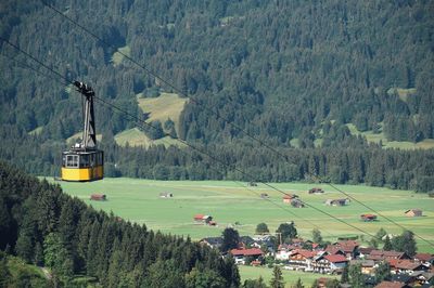 Panoramic view of trees and houses on mountain